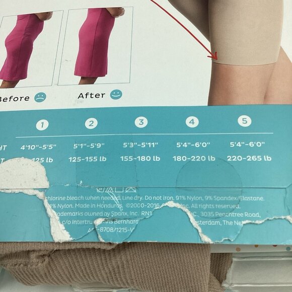 Spanx Assets Womens High Waist Shaping Short Size 2 New Open Package *Nude* - Picture 3 of 7